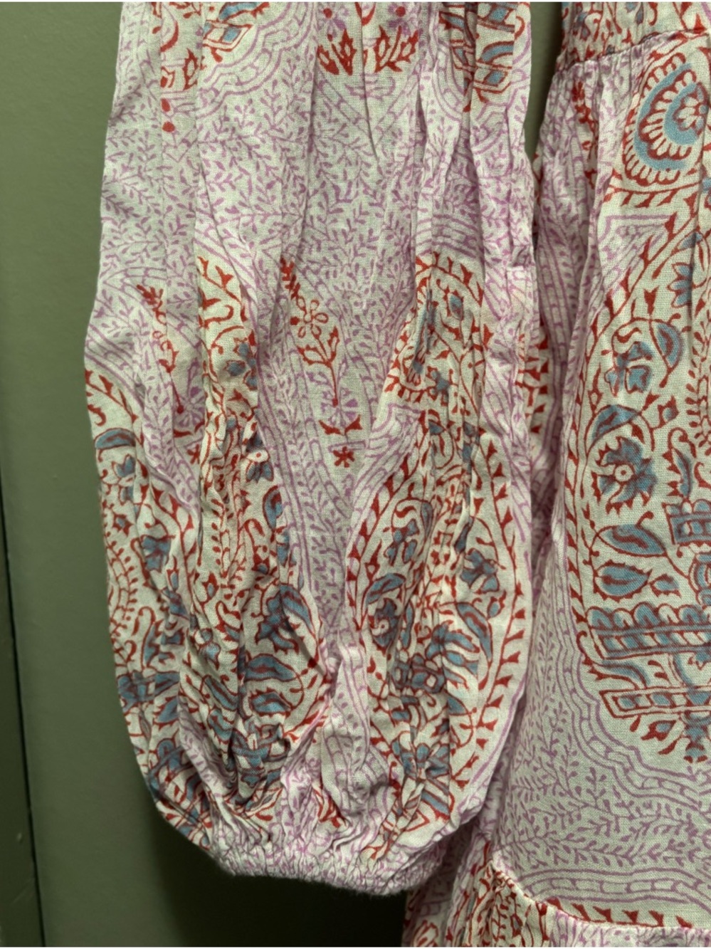 Oliphant Paisley Balloon Sleeve Dress - Picture 3 of 6
